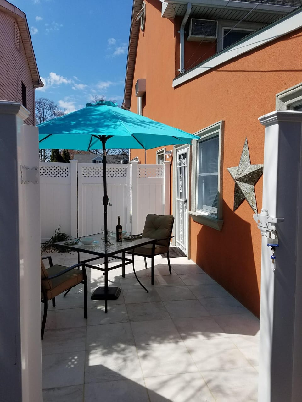 Relax on your porcelain tile patio.