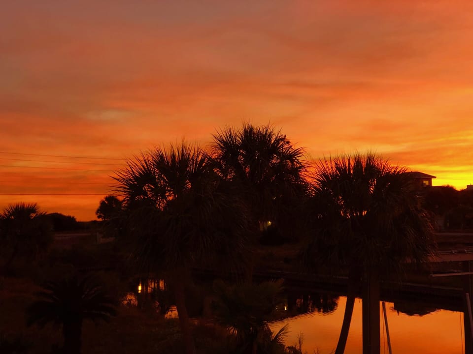 Sunset from front of house