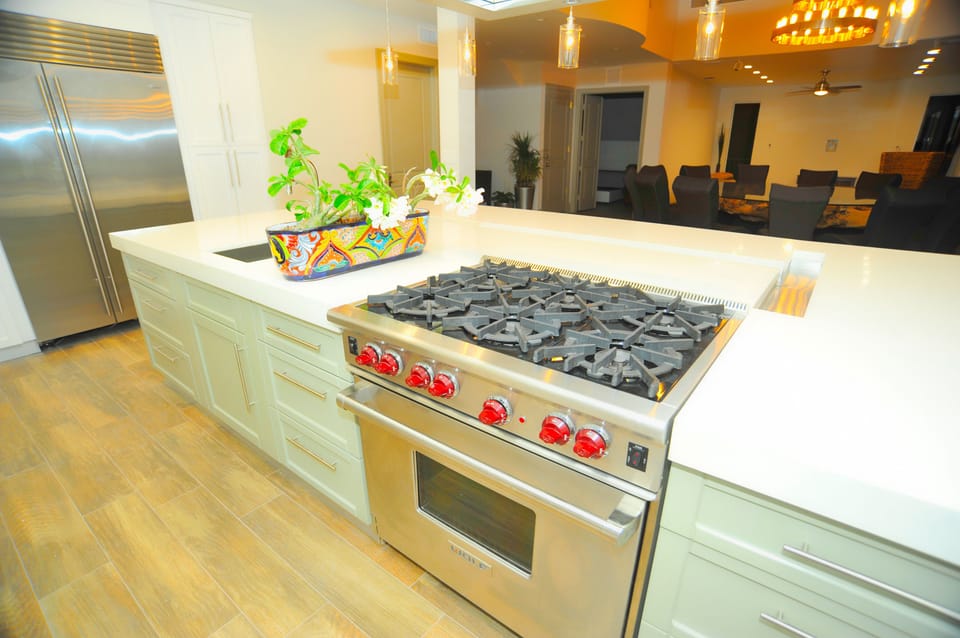 Top of the line Wolf Gas Range for the discerning chef.