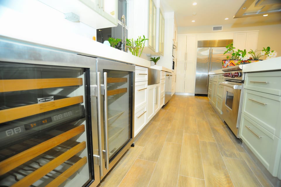 Sub Zero Wine and Beverage Fridge is part of the gourmet kitchen