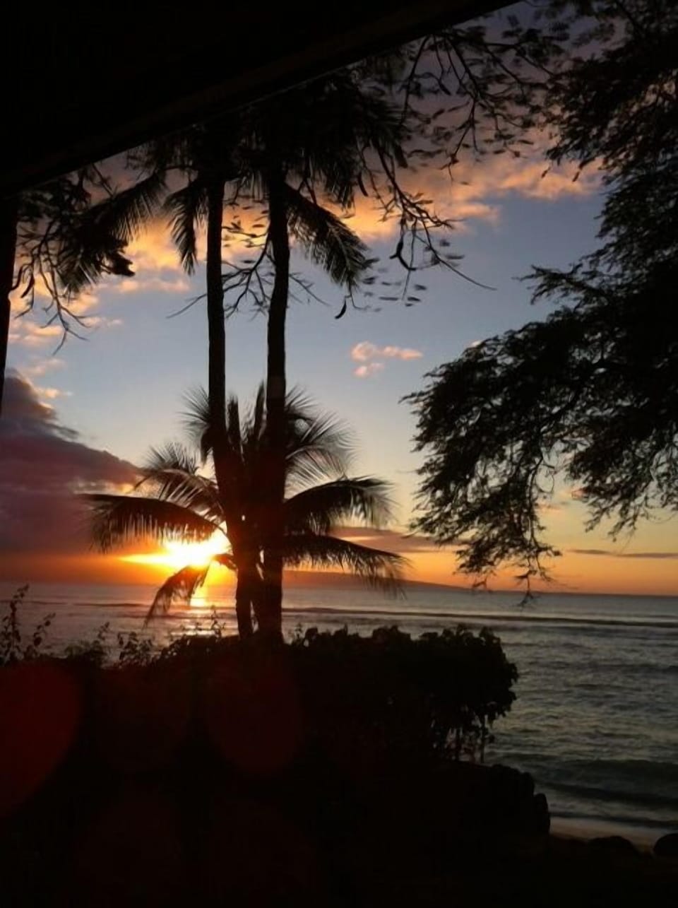 Sunset from your lanai looking toward our neighbor isle, Lanai