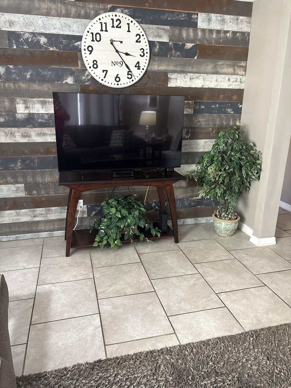 55” Samsung TV with cable and many apps.