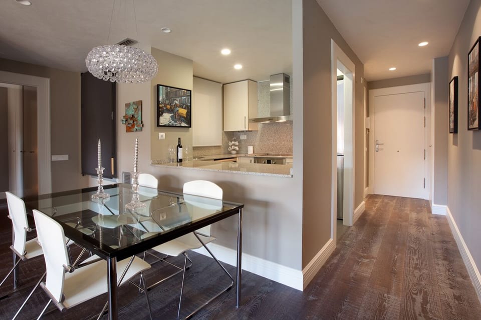 View of the dinning room-Kitchen and entrance hall