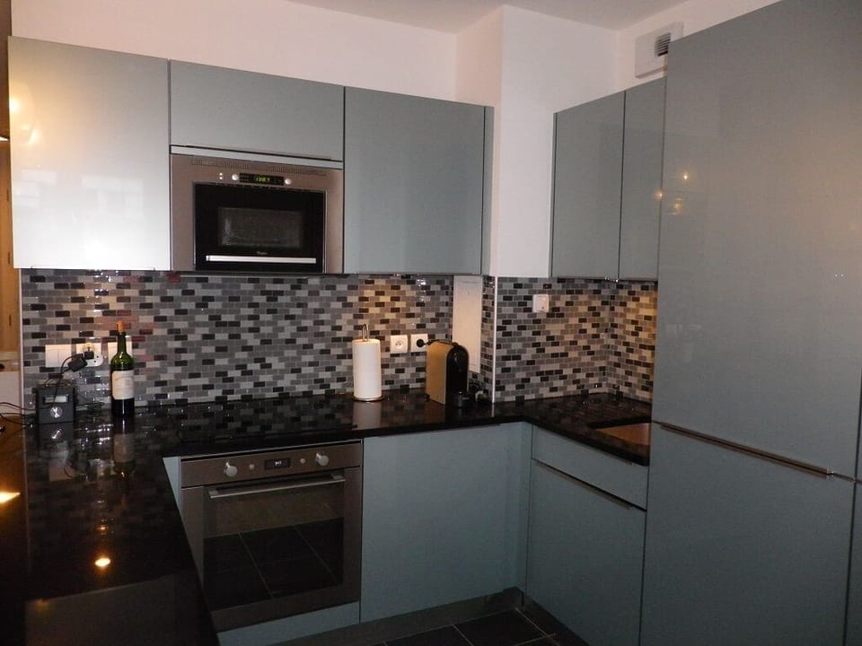 Full Size Refrigerator, Induction Stove Top & Oven, Microwave, & Washer-Dryer