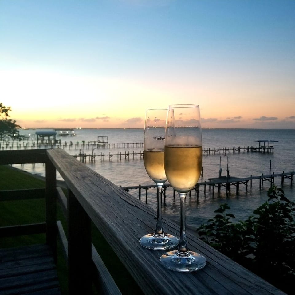 Sunset for Two!!! Yes please! View from your upstairs balcony at Sunset