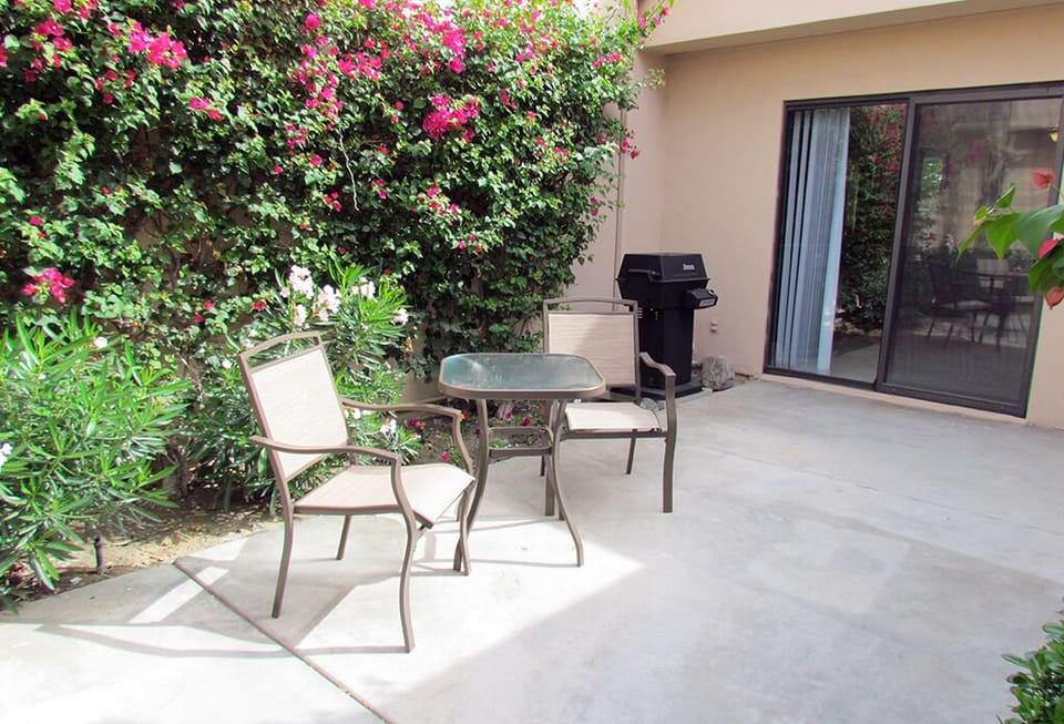 Our private courtyard and barbecue are right off the kitchen and main entrance.