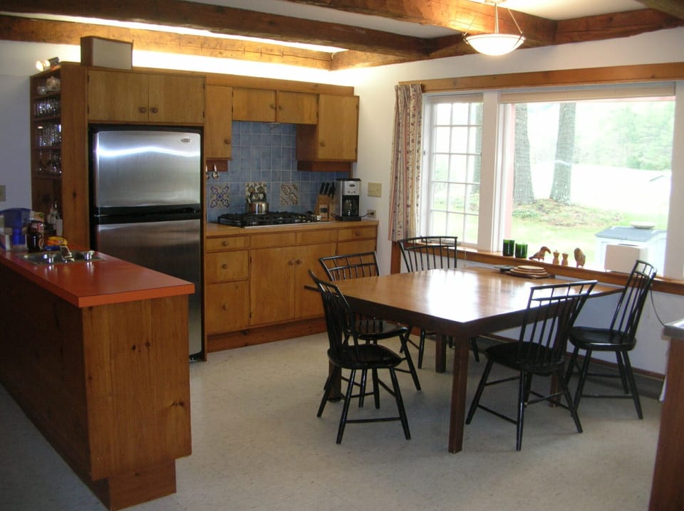 Kitchen with stainless steel appliances