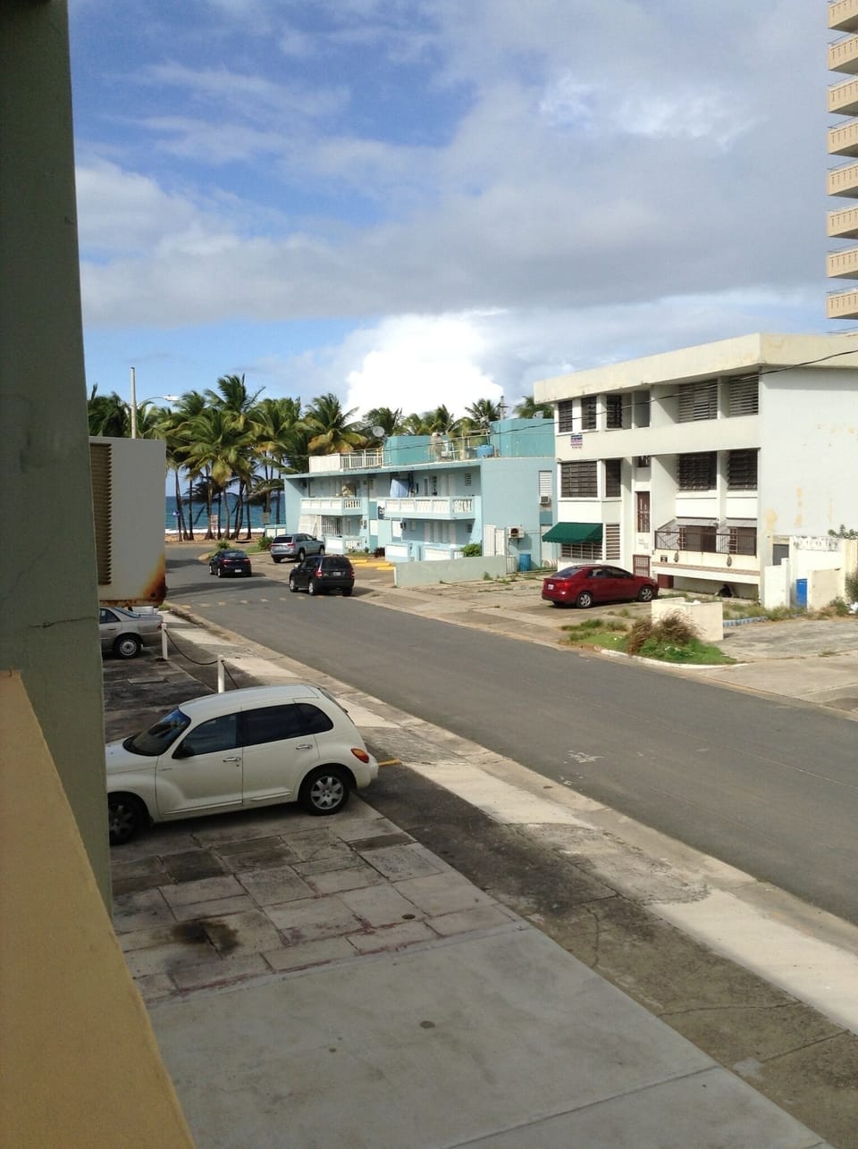 view from upstairs balcony