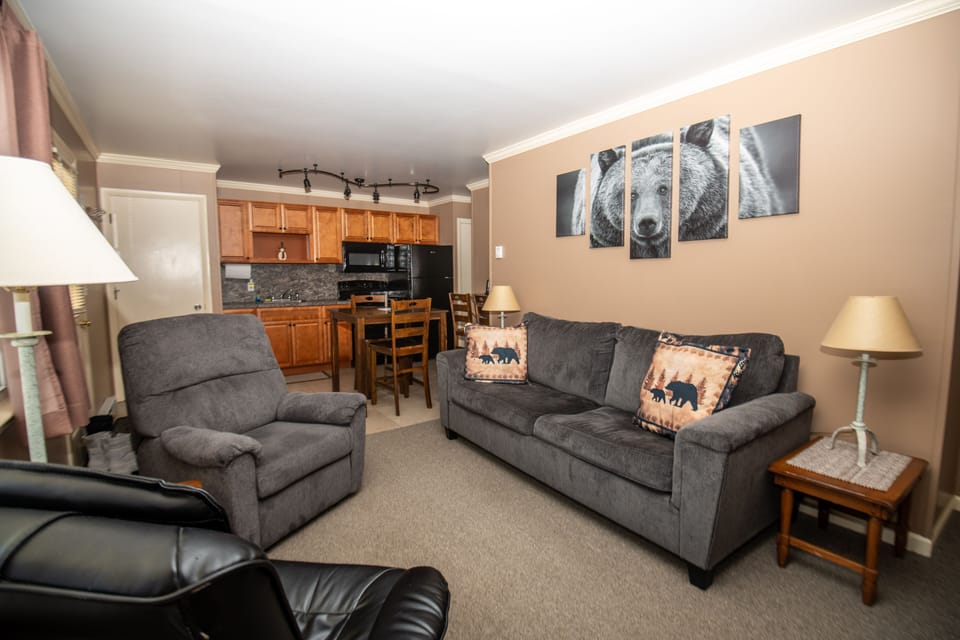 Living room. Open concept to kitchen.