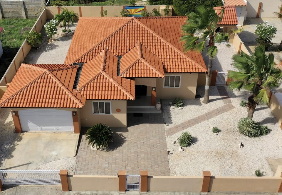 Aerial view of villa