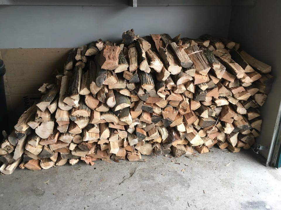 Plenty of firewood to burn insdoors and outdoors. 