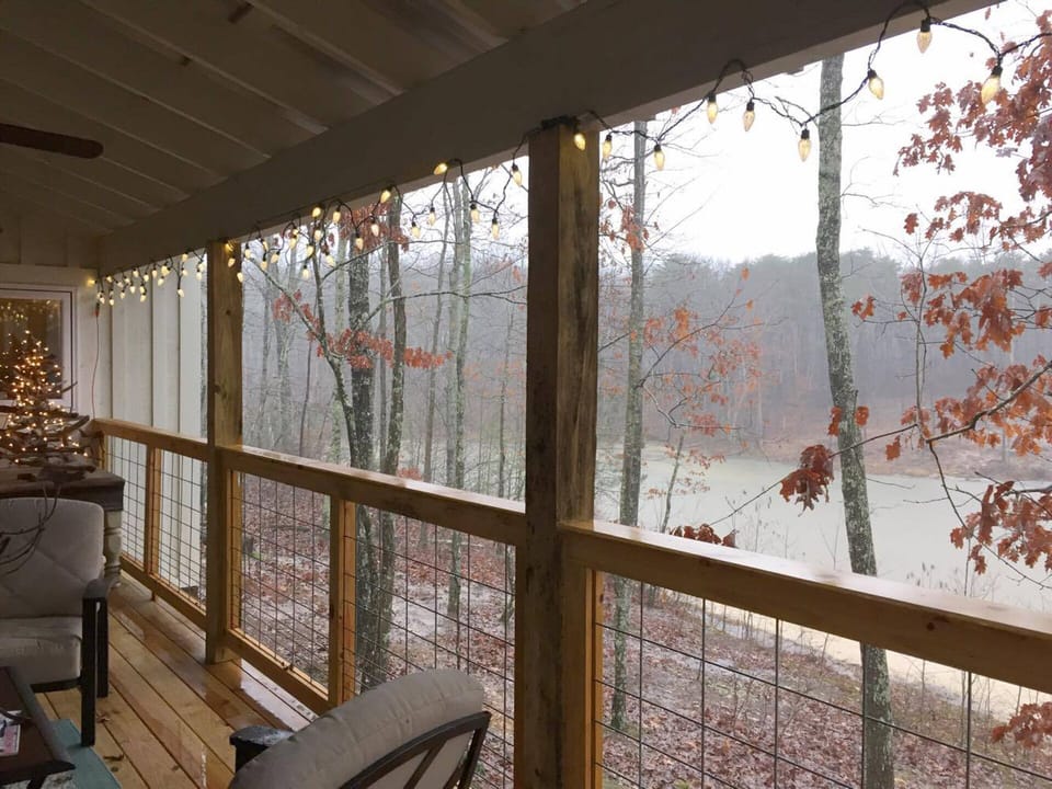 The view off the front  porch in the late autumn months. Can it get any better?