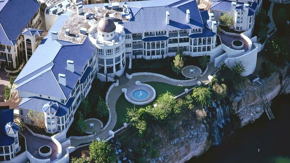 View of a section of island on lake travis.