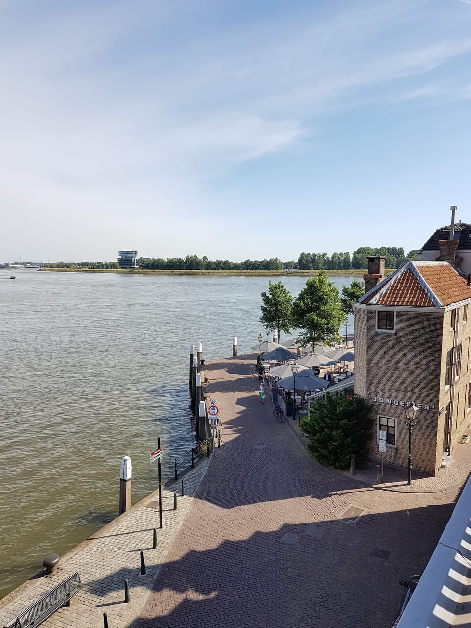 View from roofterrace on river