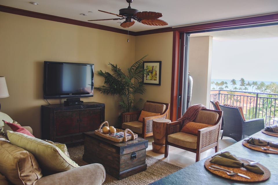 Cozy up on the couch after a long day in the sun.