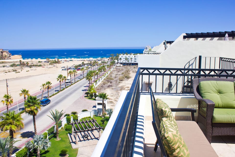 Looking out from the Private Rooftop Terrace!
