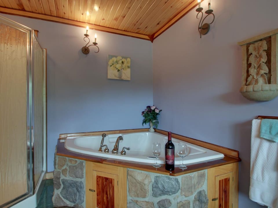 Bubble Tub with large shower off the King suite