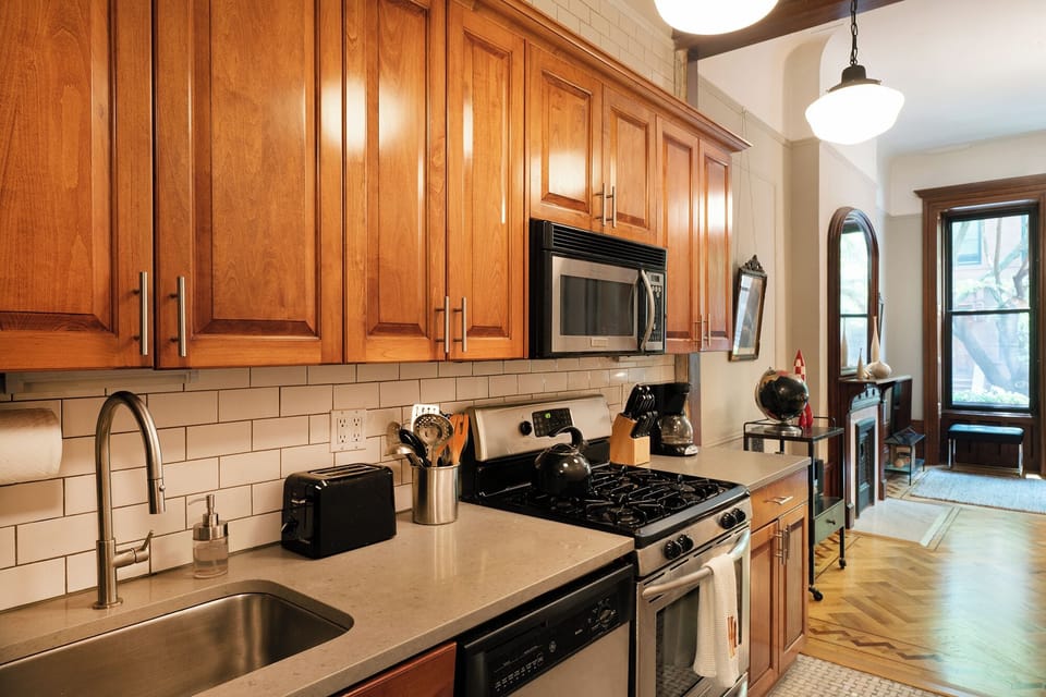 Kitchen looking south.