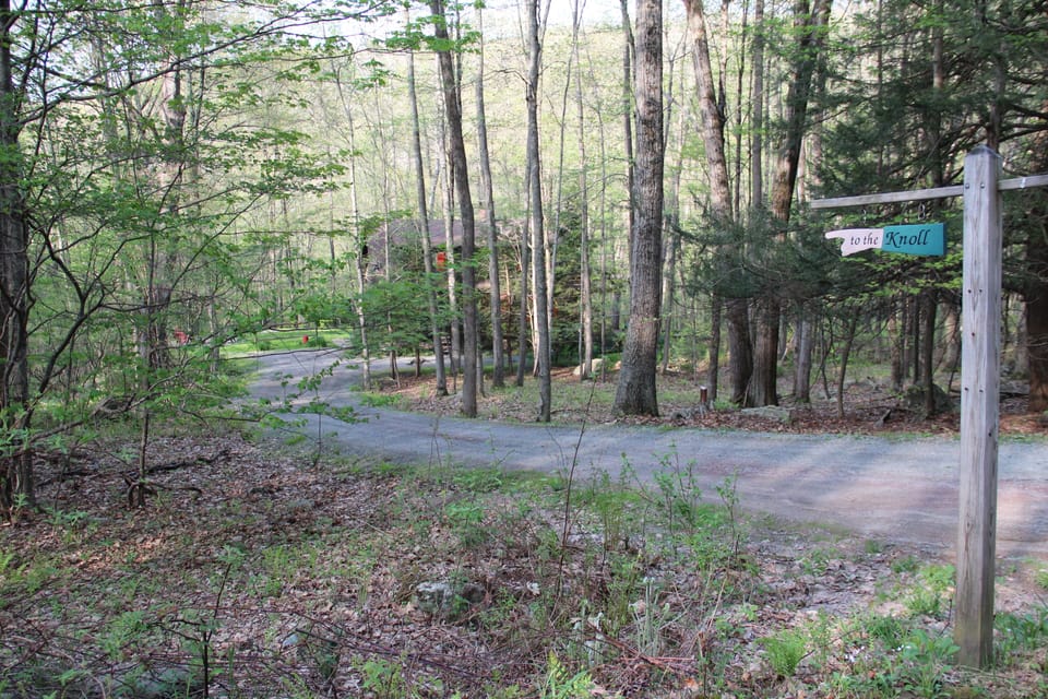 2 miles down a dirt road, there lies the driveway to the cabin