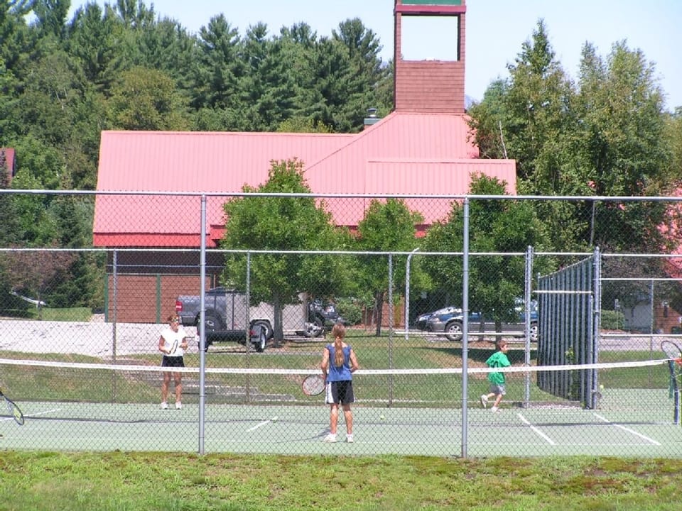 Tennis court/ Clubhouse view from kitchen window.