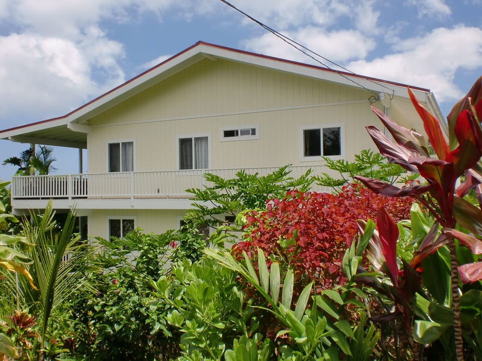Our Guest House is surrounded by a tropical garden.