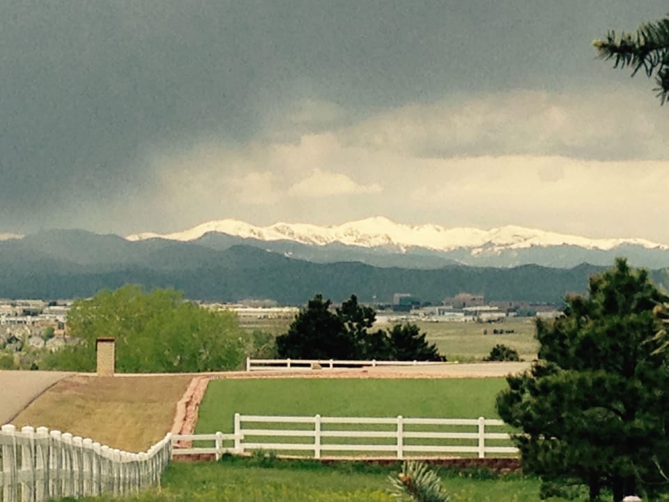 Situated on top of a hill and looking west, we have some beautiful views.