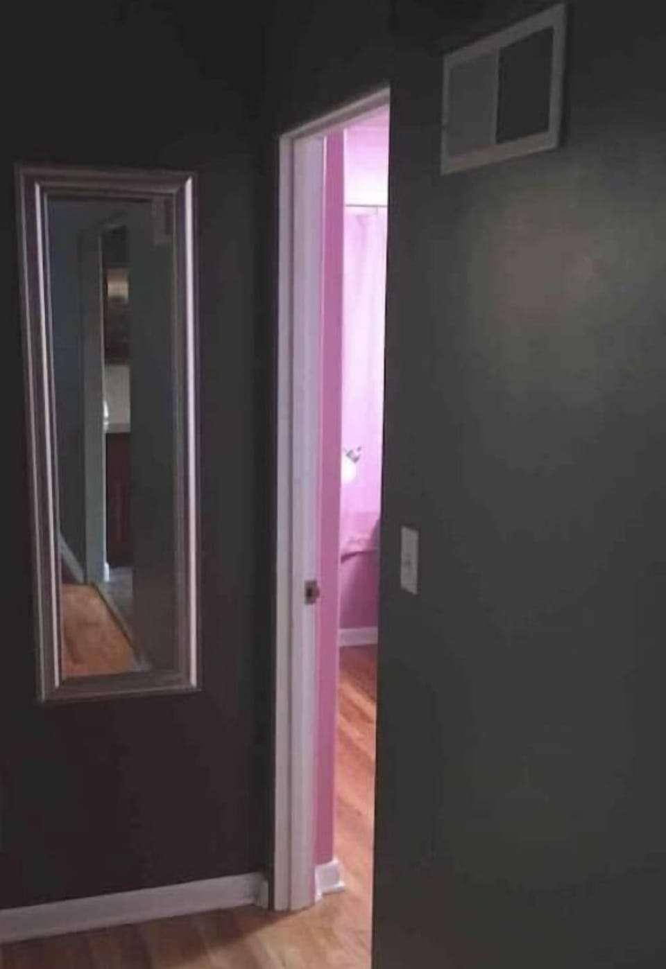 Large mirror upstairs 