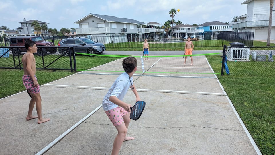 Our private pickleball court is hours of fun for the family! 