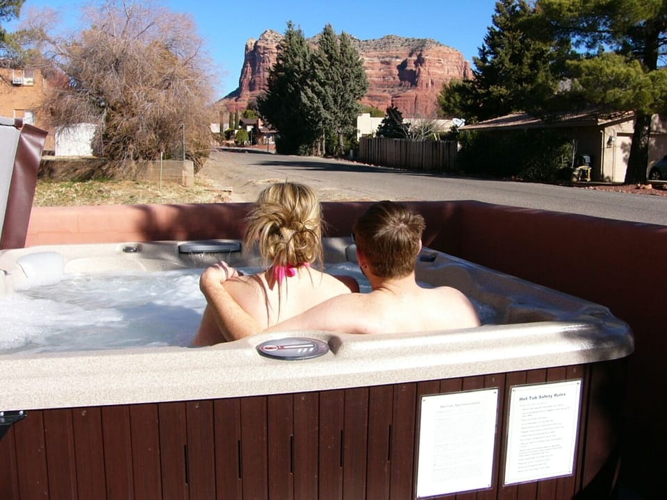 Relaxing time with great views in Our  6 Person hot Tub