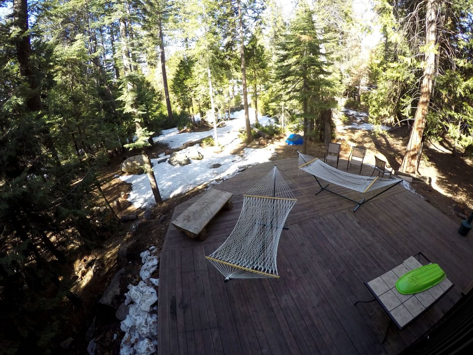 Back deck as seen from Master bedroom 1 window.