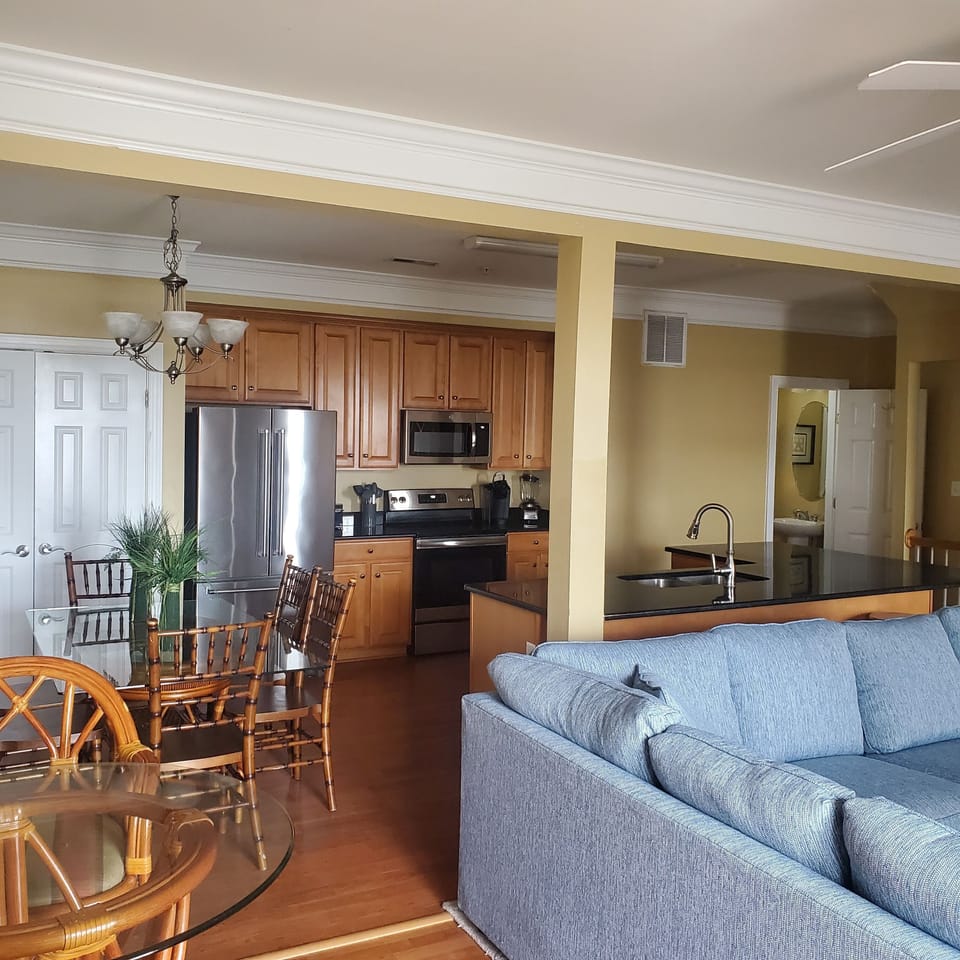 Dining area and kitchen