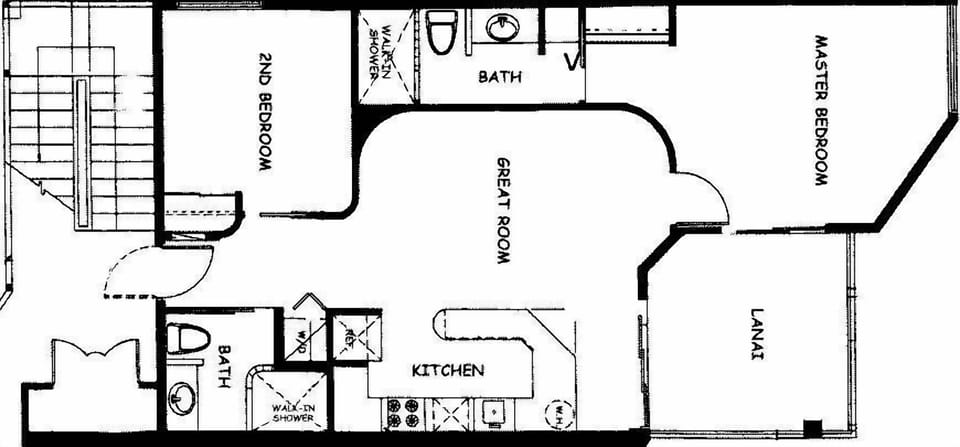 Floor plan - Rooms are just far enough to give you privacy when you need it.