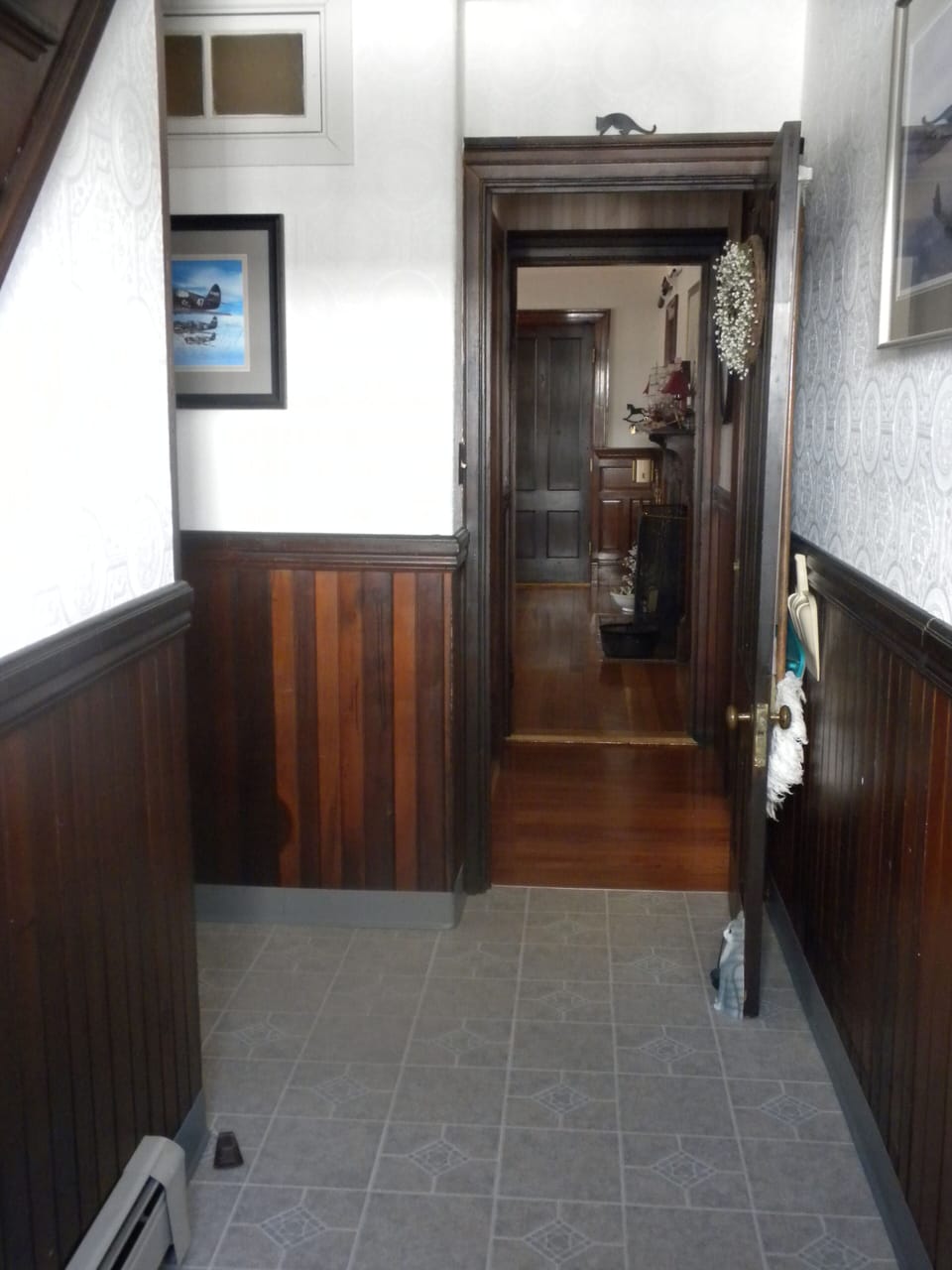 The side entry, looking into the Dining Room.