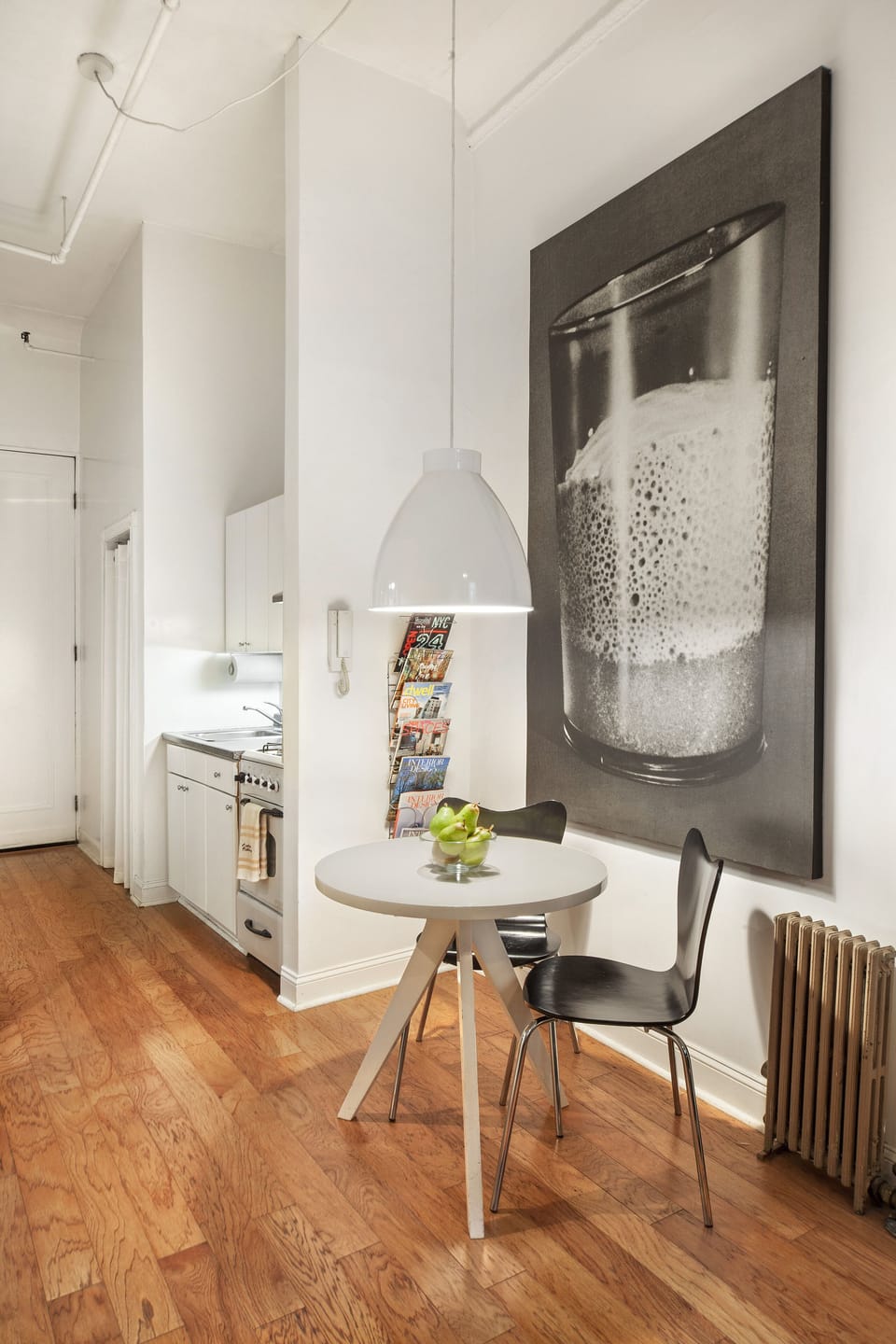 Dining area next to kitchen.