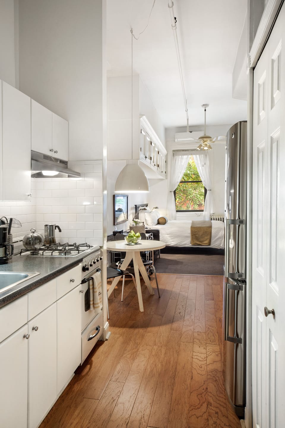 View from when you enter apartment. (Kitchen upgraded since this photo.)