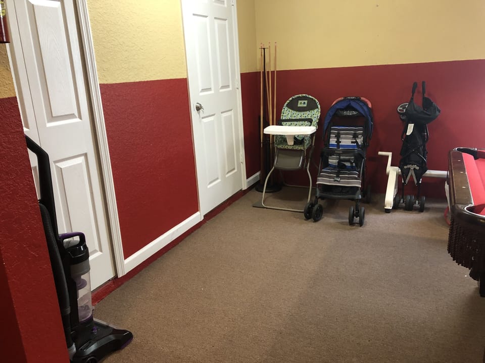 House is stocked with strollers, high chair and pack n play (not pictured)
