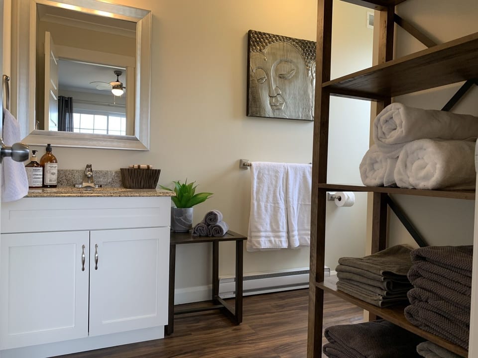 Primary ensuite bathroom with walk-in shower