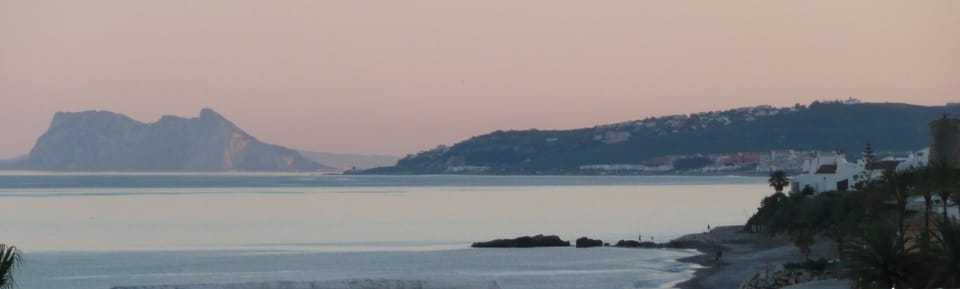 Sunset on Gibraltar across the bay