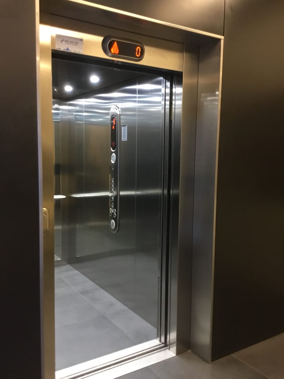 Apartment is on top floor, accessible via elevator