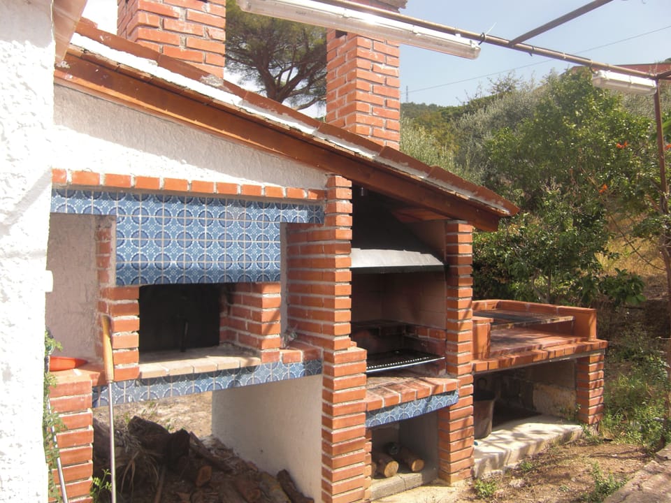 Oven for pizza and barbecue area