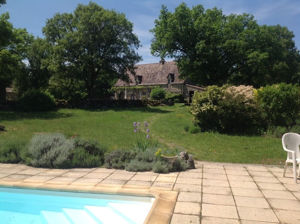 View of the main house, from the swimming pool