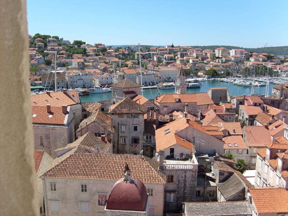 View from top of Bell Tower in Trogir