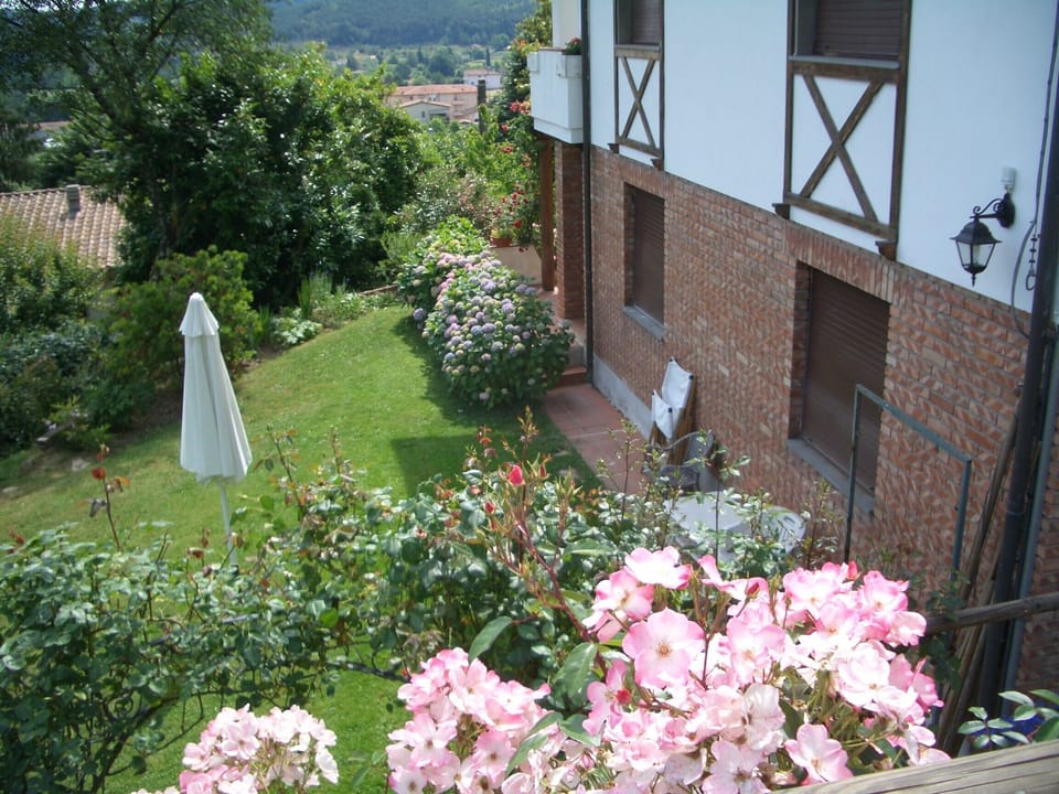 looking down from pool