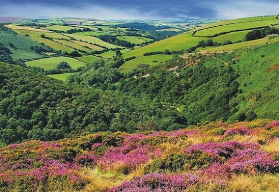 The beautiful Exmoor rolling hills just a short drive away.