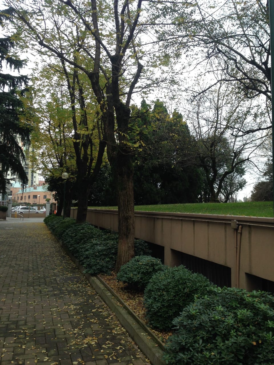 Detail of the entrance of the residential complex.