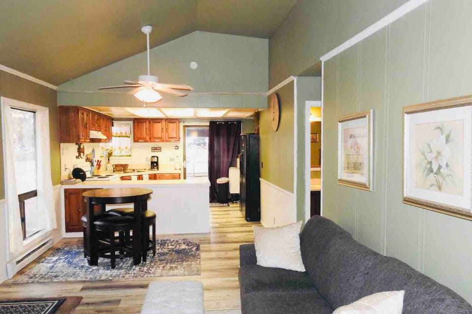Living room to kitchen view