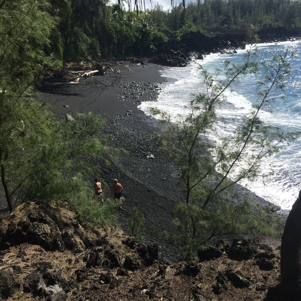Kehena black sands beach