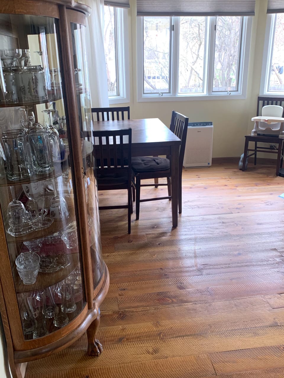 Dining area antique hutch 
