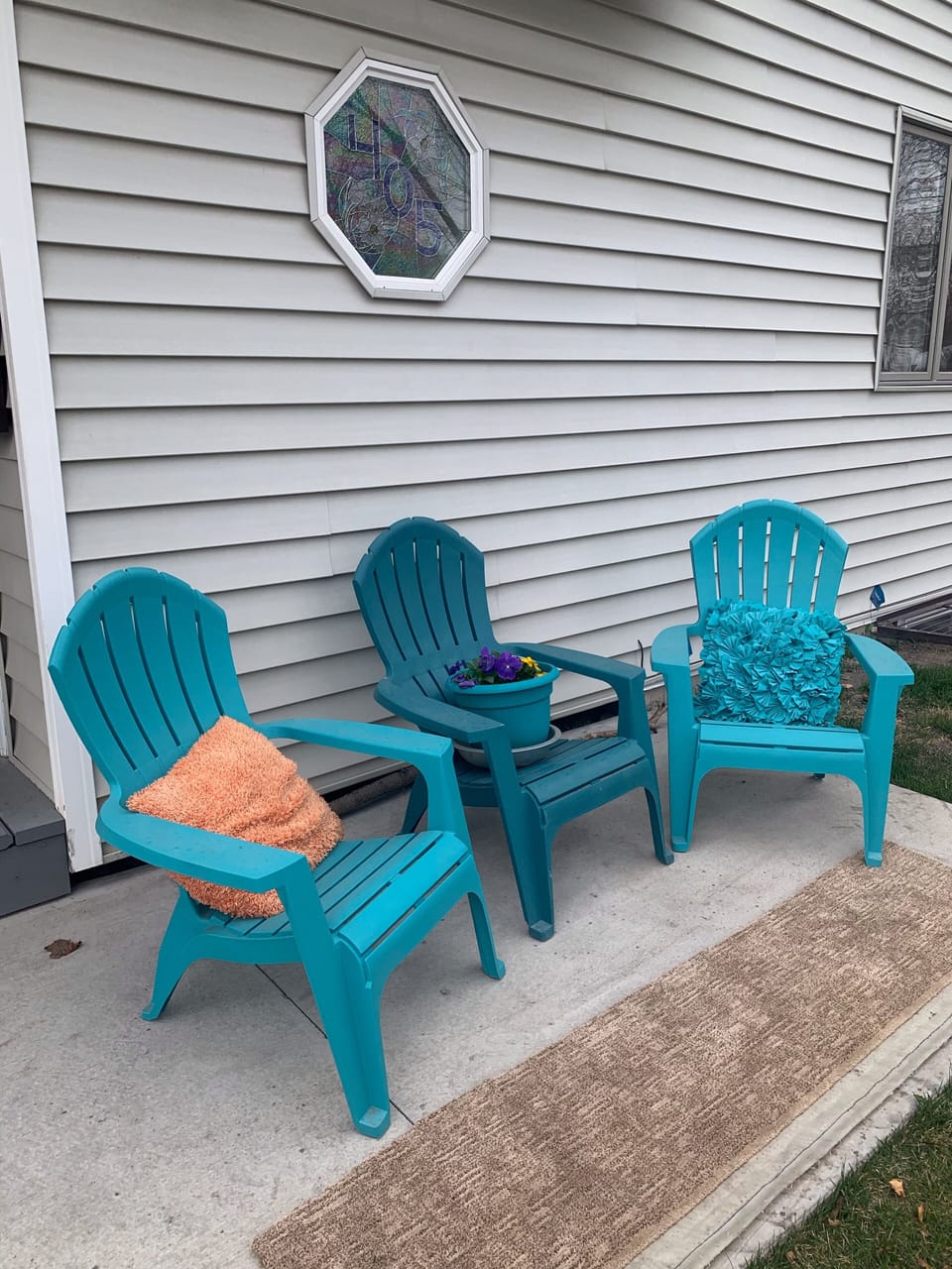 Comfy outdoor seating in sun or on shaded porch