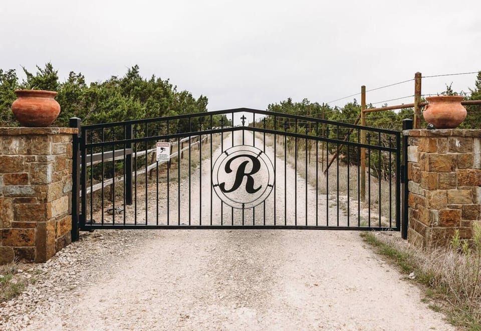 Entrance Gate For the Property with Private Drive to the House. 